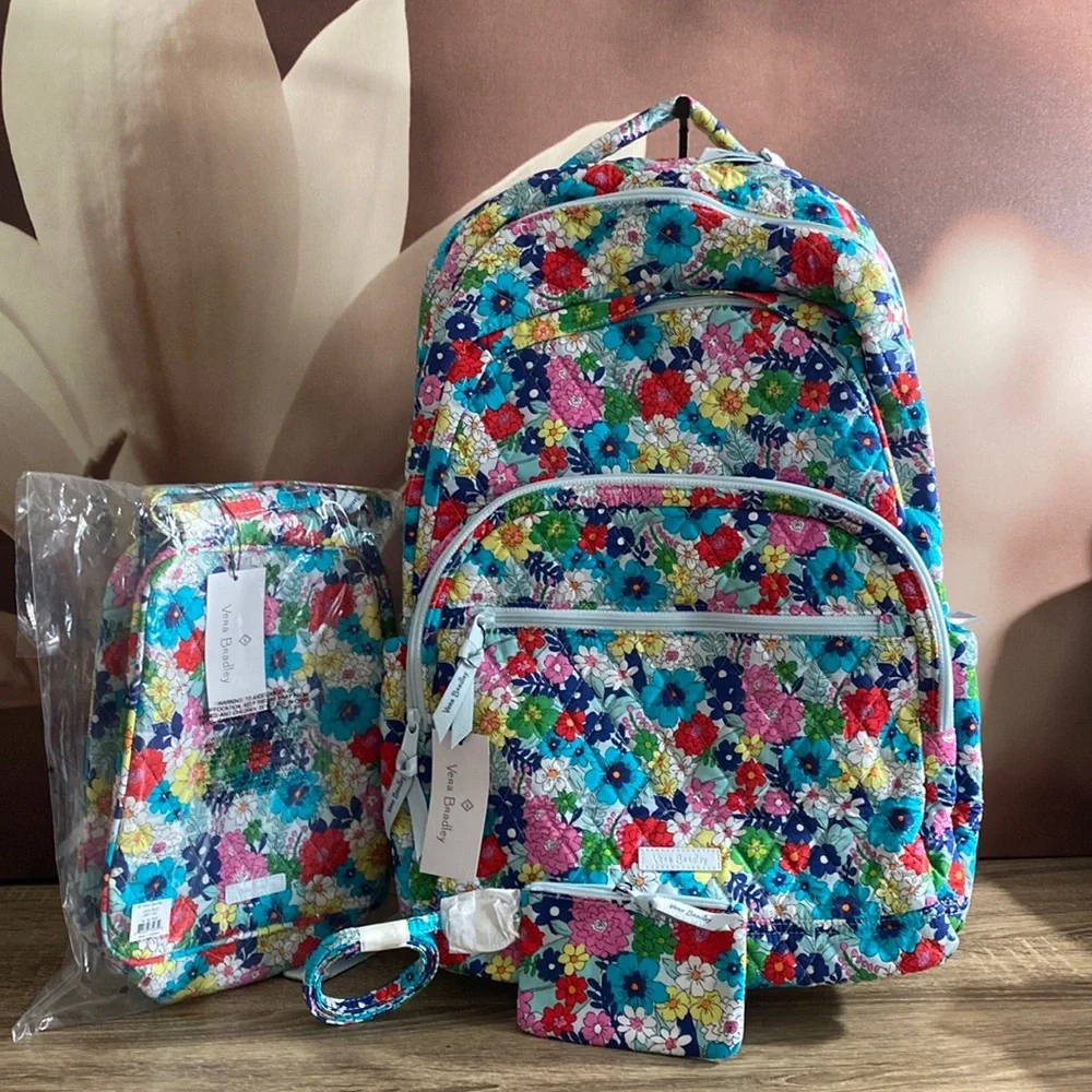 VB Large Backpack 4 items Bundle _Far Out Floral NWT